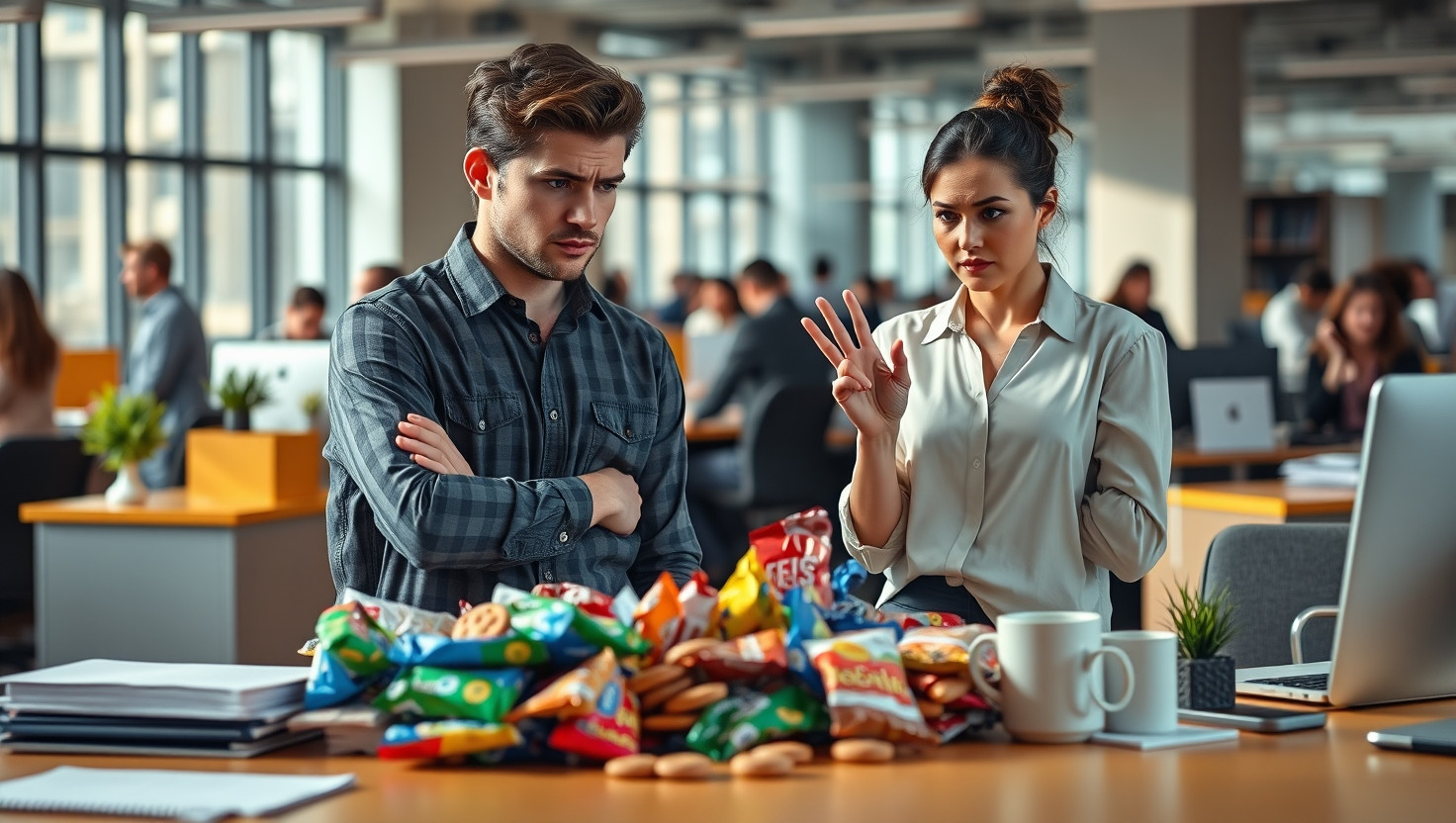 AITA for Refusing to Share Office Snacks with Freeloading Coworker?