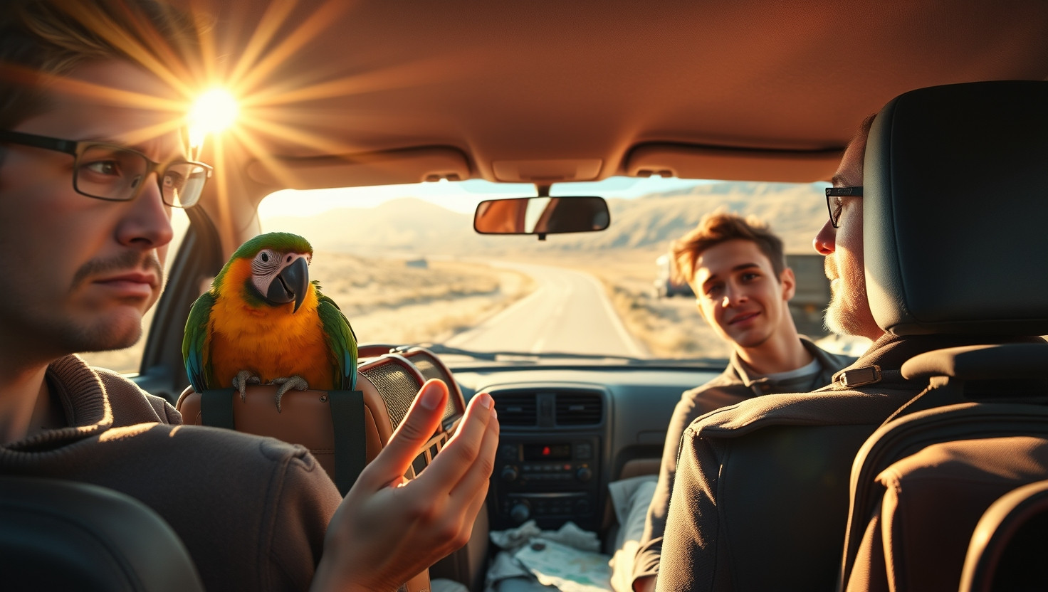 Friends Untrained Parrot on Road Trip: Safety Concerns