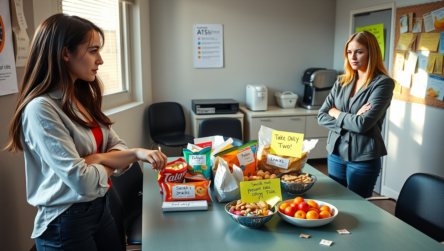 Office Snack Drama: Am I Wrong for Ignoring Sharing Rules and Upsetting My Coworker?