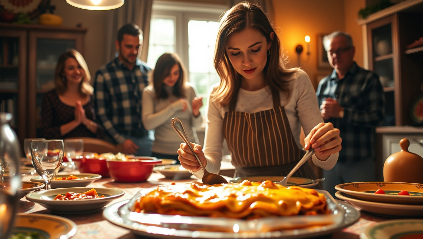 Debating whether its okay to keep a cherished lasagna recipe secret from a cousins partner who begged for it