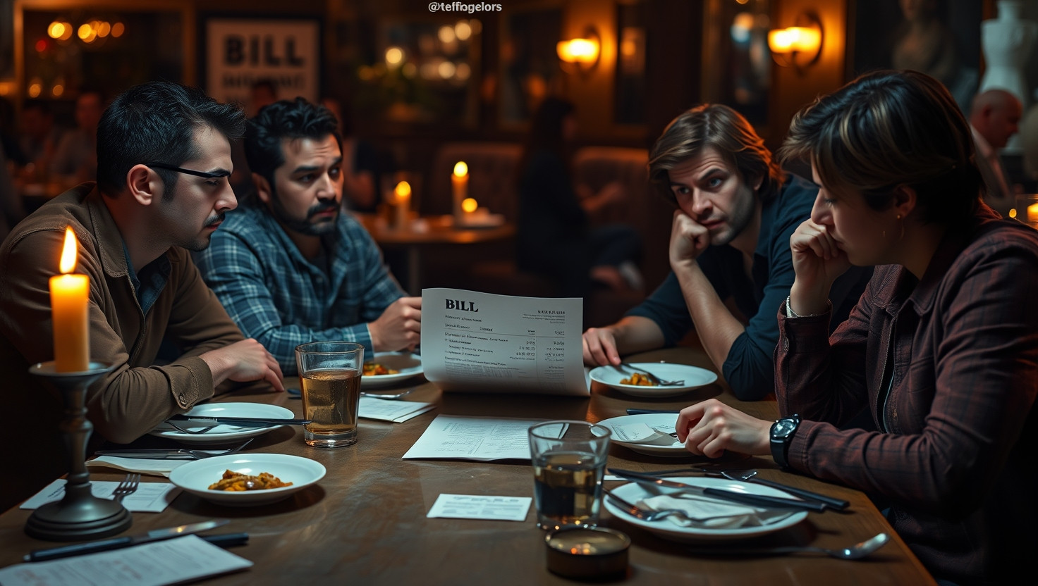 AITA for refusing to split pricey dinner bill evenly with friends?