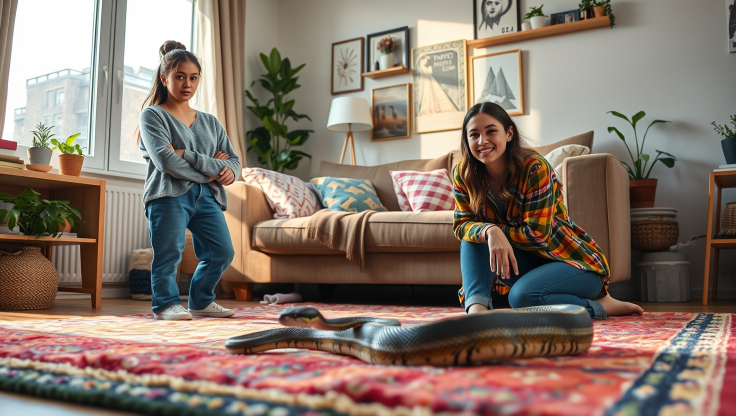 Roommates Pet Snake Causing Tension: Would I Be Wrong to Insist on Tank Confinement?