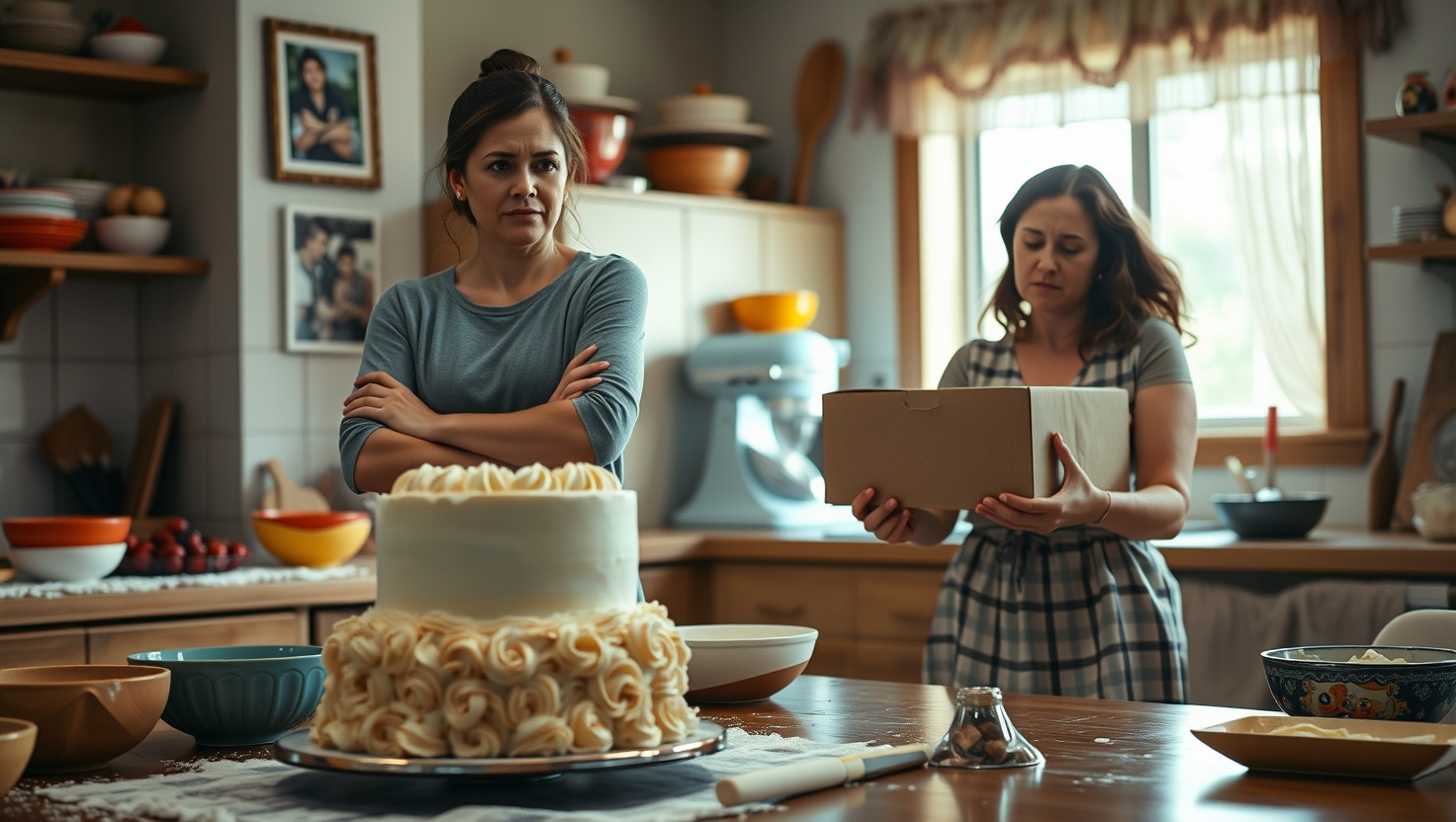 Sister-in-law upset after being barred from bringing store-bought cake to family baking competition