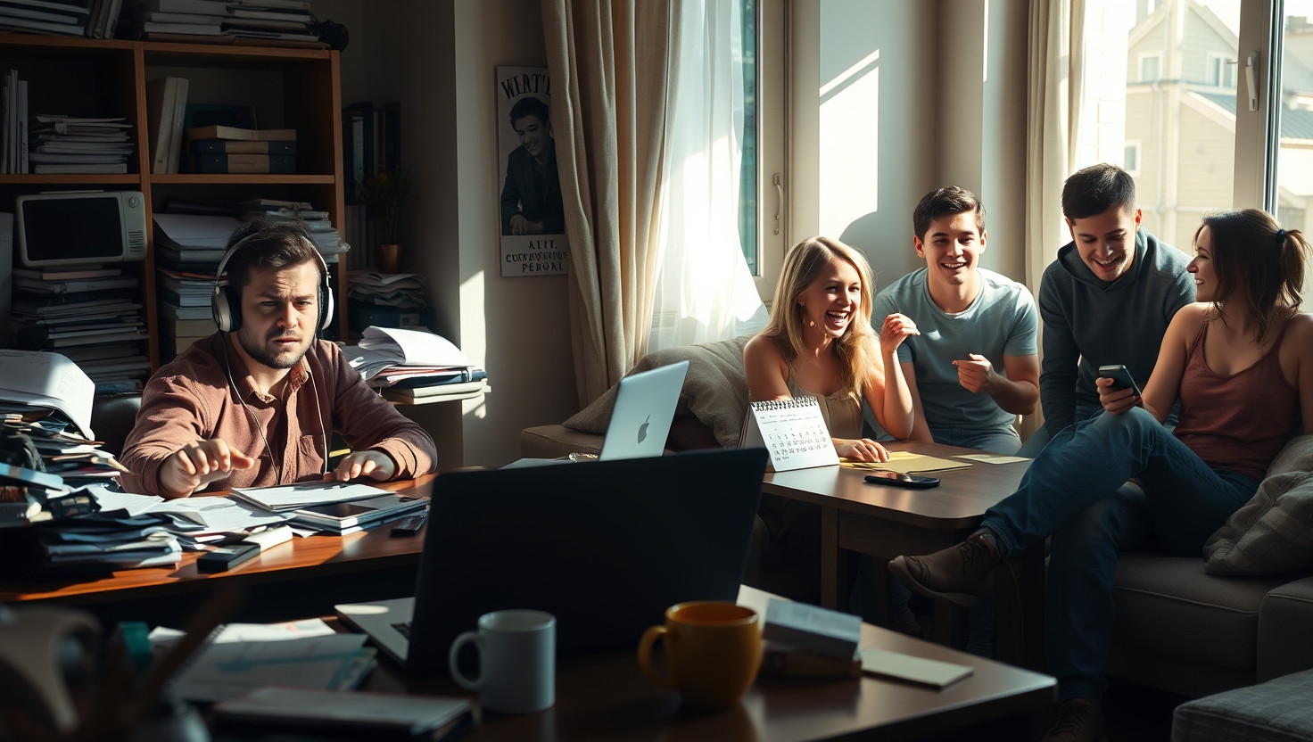 Unfair Rent Split: Dealing with Roommates Loud Parties while Working from Home