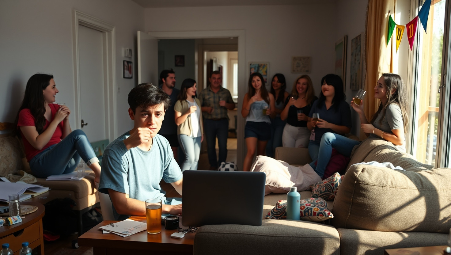 Roommate constantly hosts loud parties, should I split rent evenly? WIBTA?