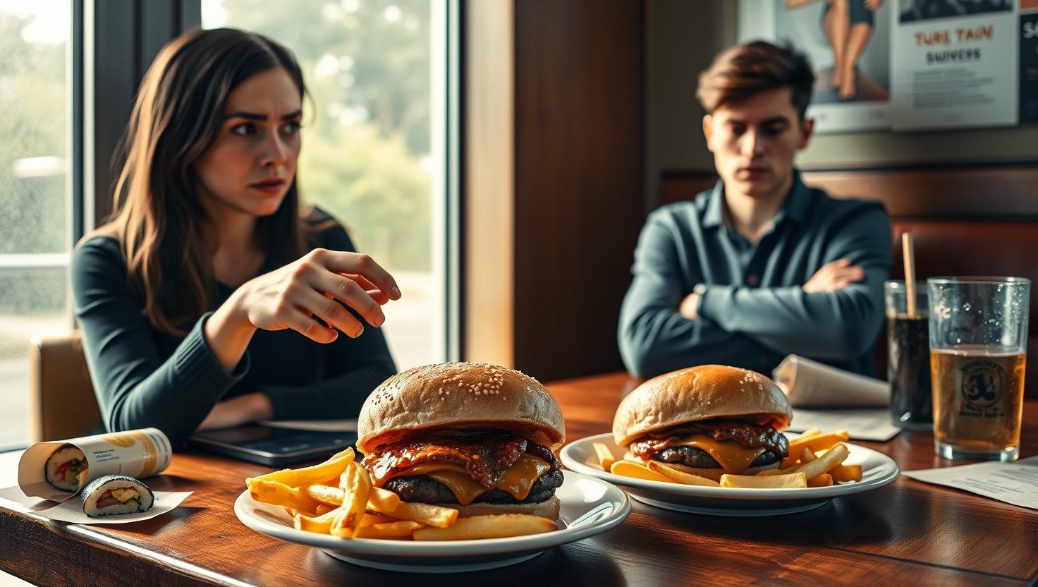 AITA for sharing my fries with my friends ex at a restaurant?