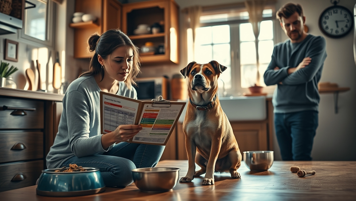 Should I Insist Partner Follows Strict Pet Meal Plan for Rescue Dogs Health?