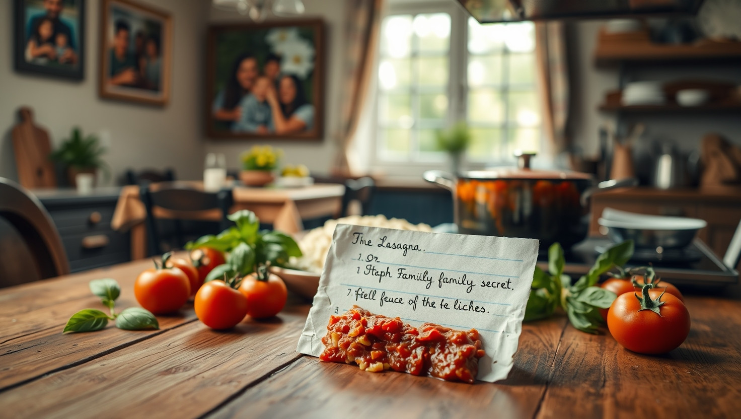 Family Feud: Refusing to Share Secret Lasagna Recipe for Cousins Cookbook