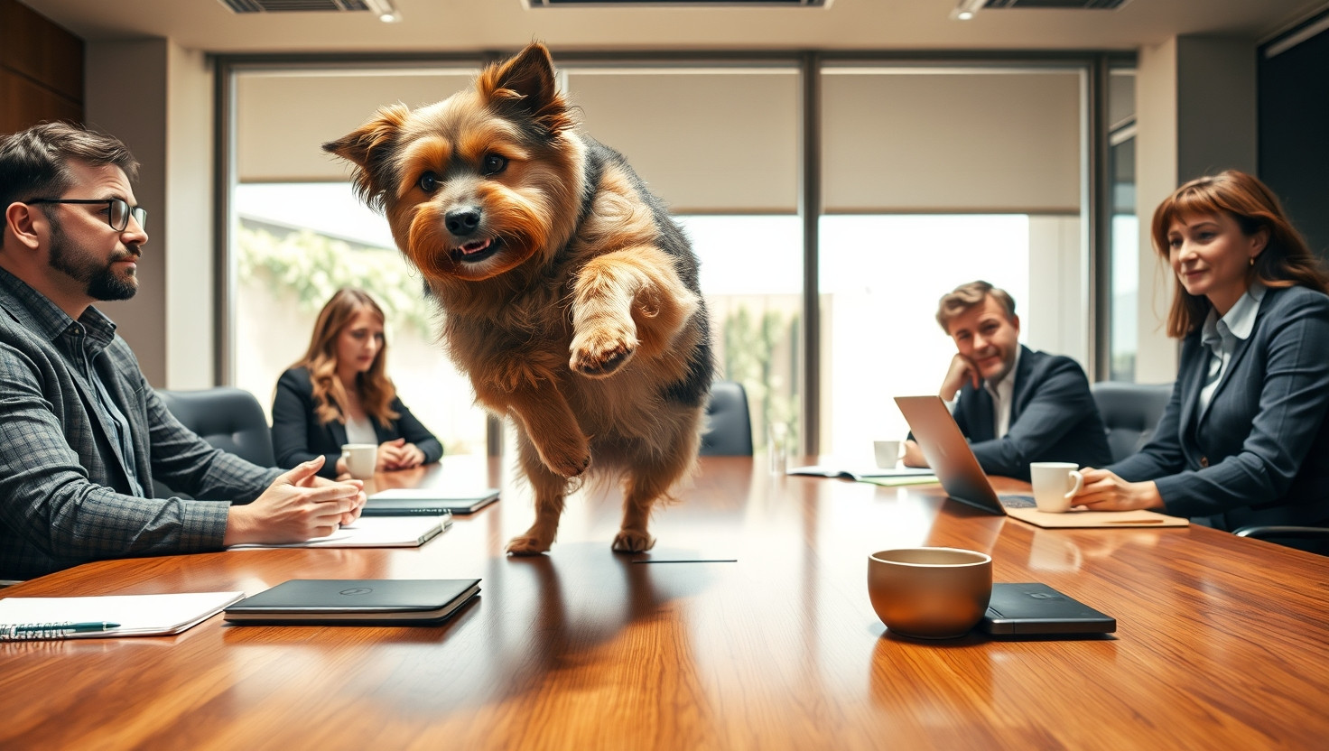 Dealing with a Disruptive Dog in the Office: Am I in the Wrong for Removing it from a Work Meeting?