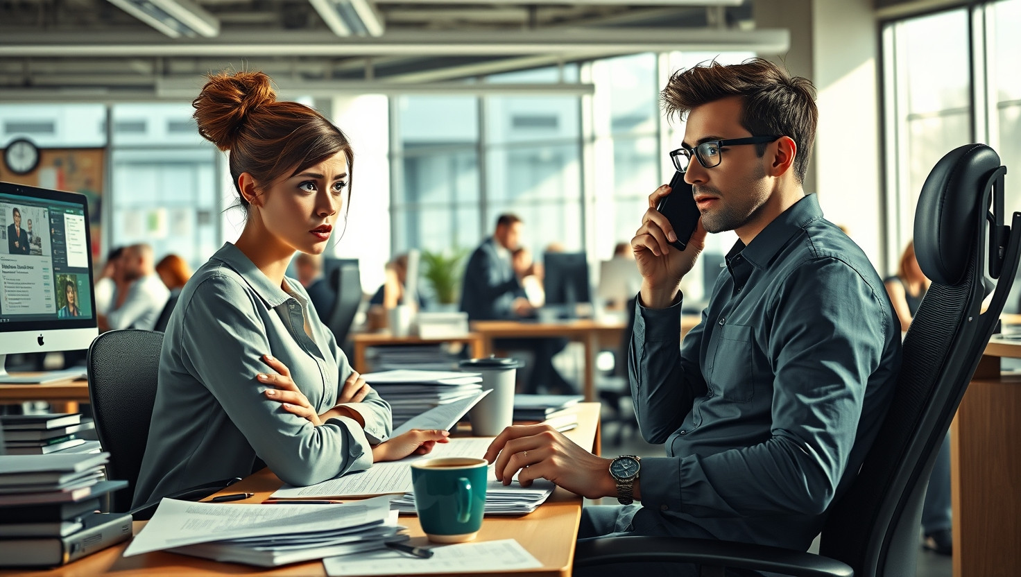 Coworkers Distracting Behavior Forces Office Desk Swap