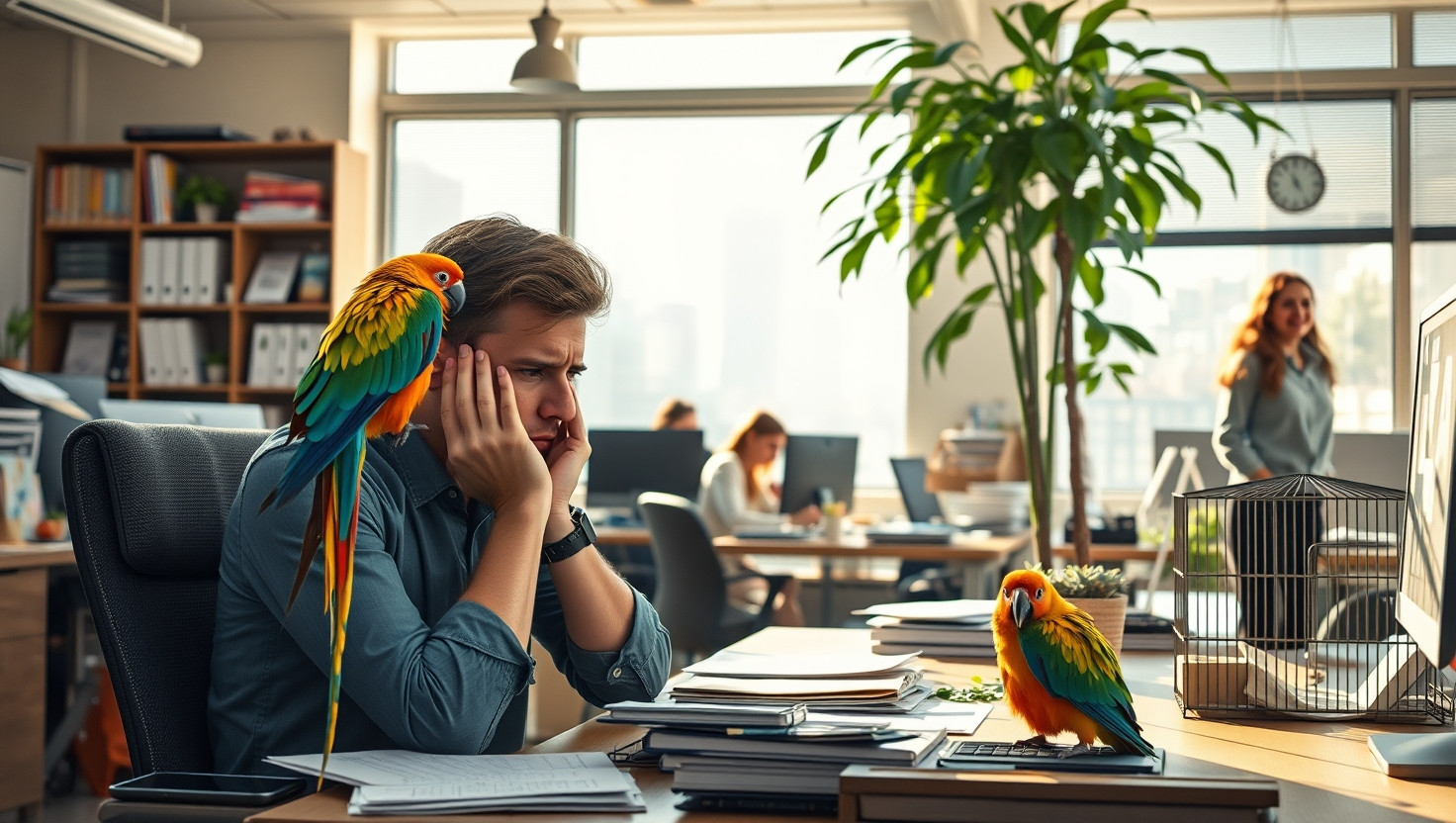Dealing with Disruption: Office Dilemma of Banning a Noisy Parrot