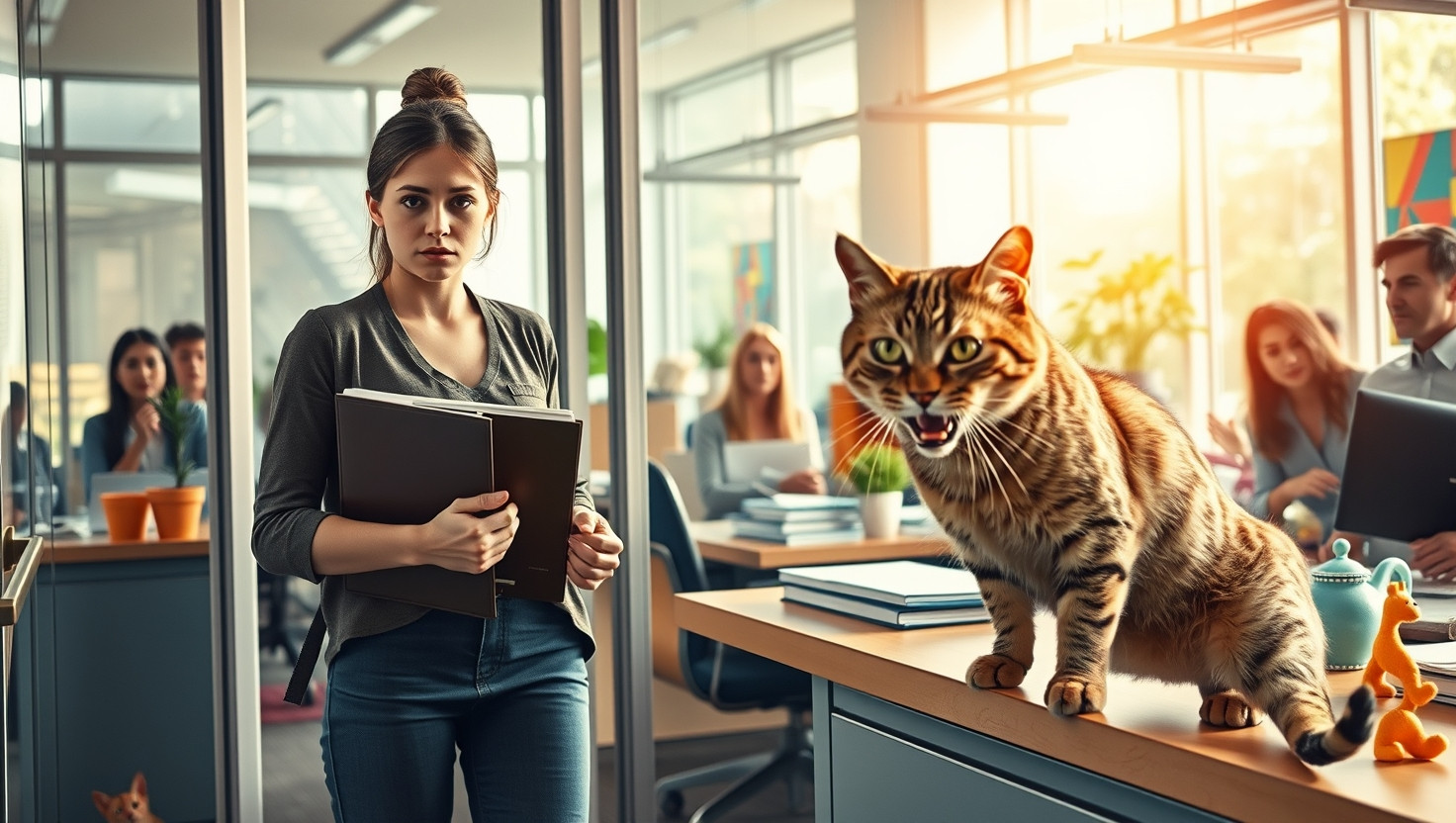 Struggling with a coworkers aggressive cat at the office - AITA?