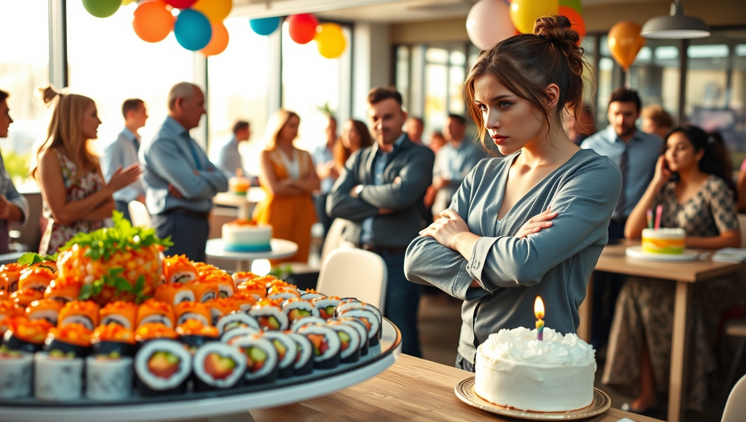 Office Lunch Drama: AITA for Choosing Sushi Over Pizza at Office Party?