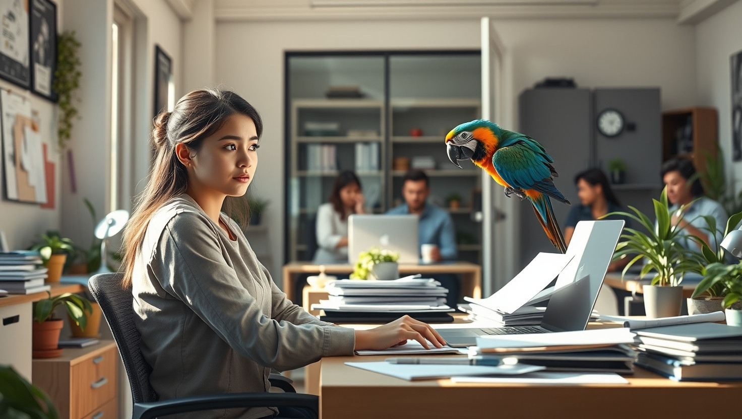 Dealing with a Disruptive Pet Parrot at Work: Would Confronting My Boss Be Appropriate?