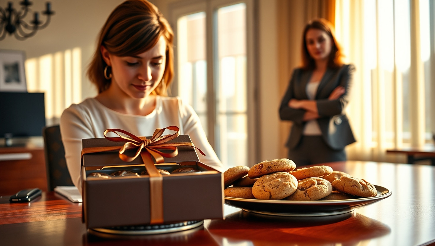 Is it Wrong to Re-Gift Homemade Cookies After Receiving Expensive Chocolates from a Coworker?
