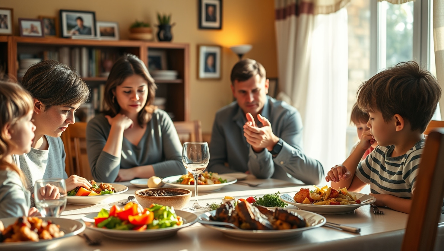 Family dinner dilemma: AITA for enforcing a no talking at the dinner table rule?