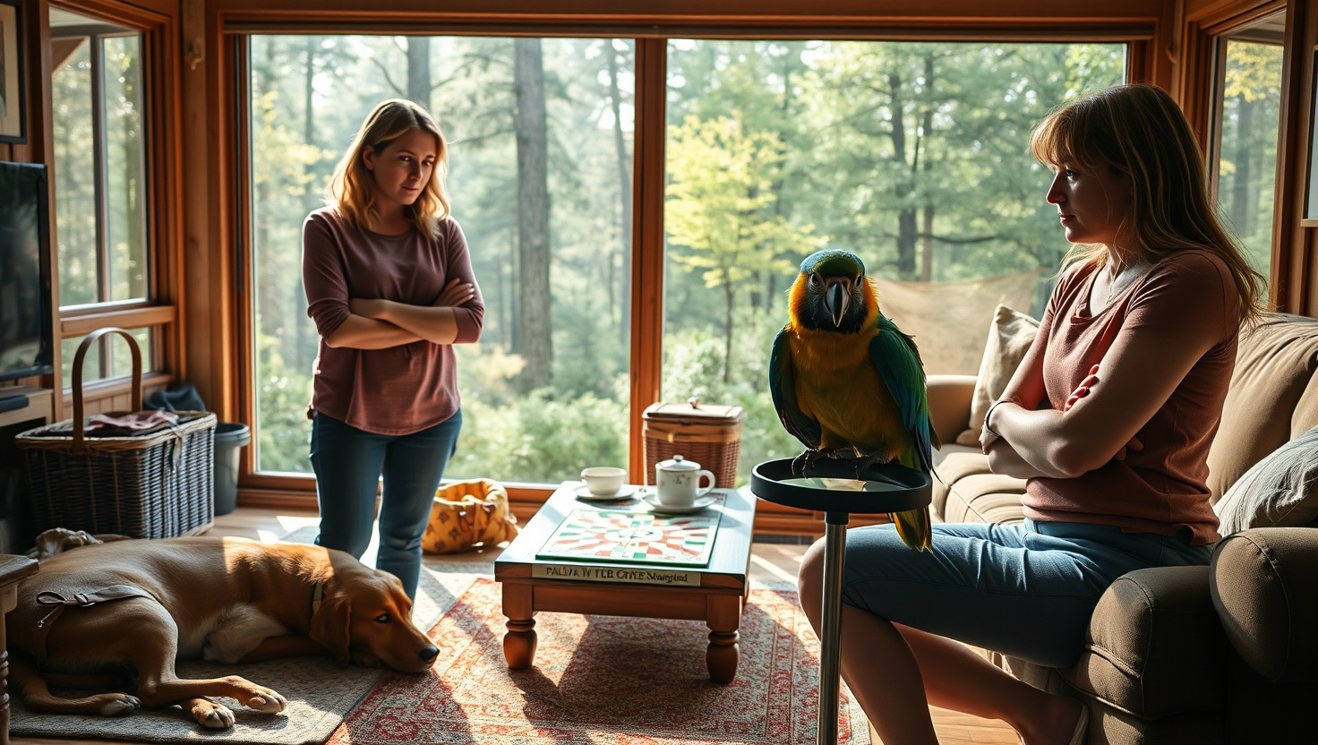 Sisters Aggressive Parrot Ruins Family Pet Vacation?
