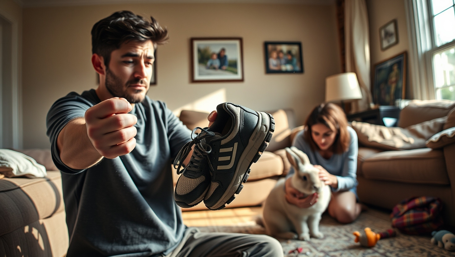 Debating Whether to Refuse Sisters Therapy Rabbit After Shoe-Chewing Incident