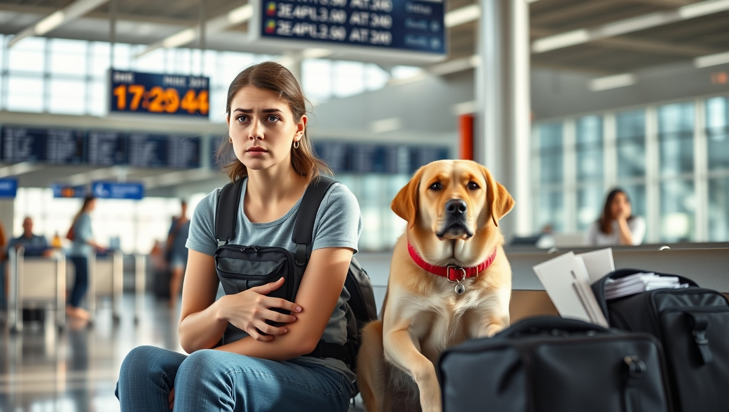 Should I make my friends therapy dog wear a disguise on our flight?