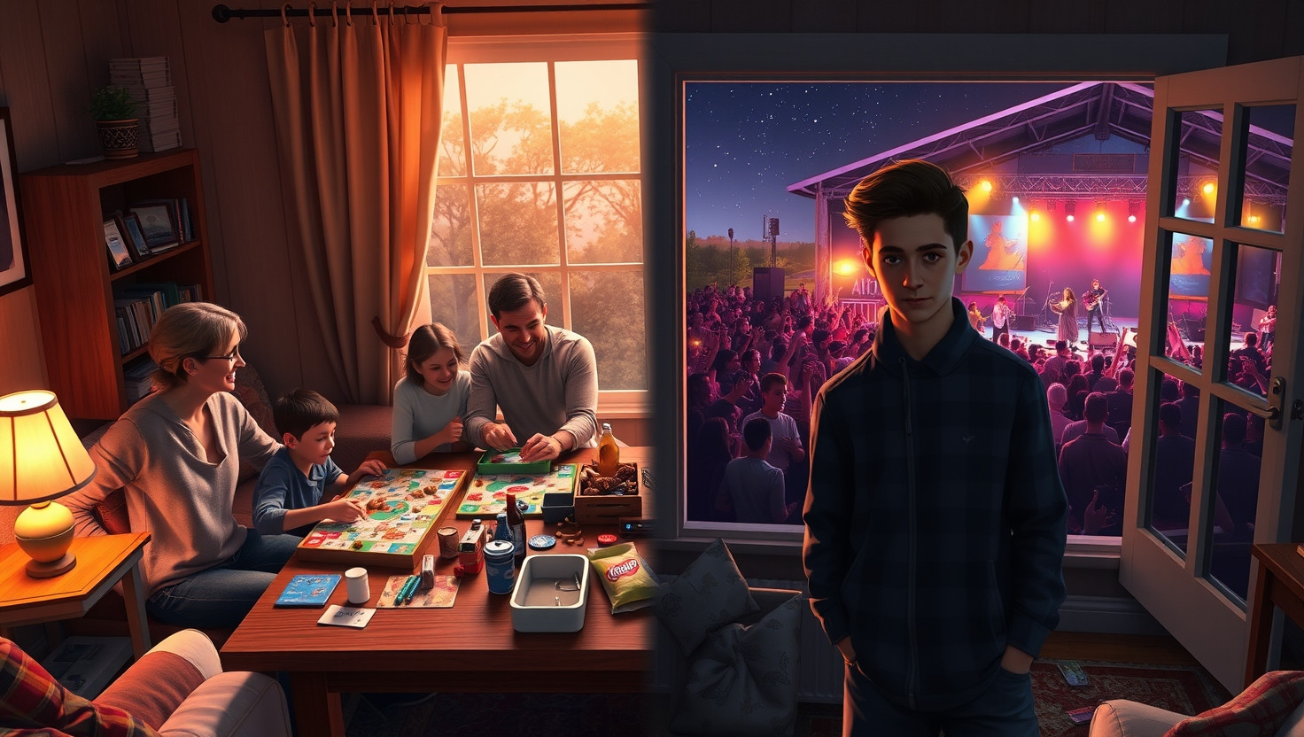 Choosing Between Family Game Night and My Favorite Bands Concert: A Dilemma