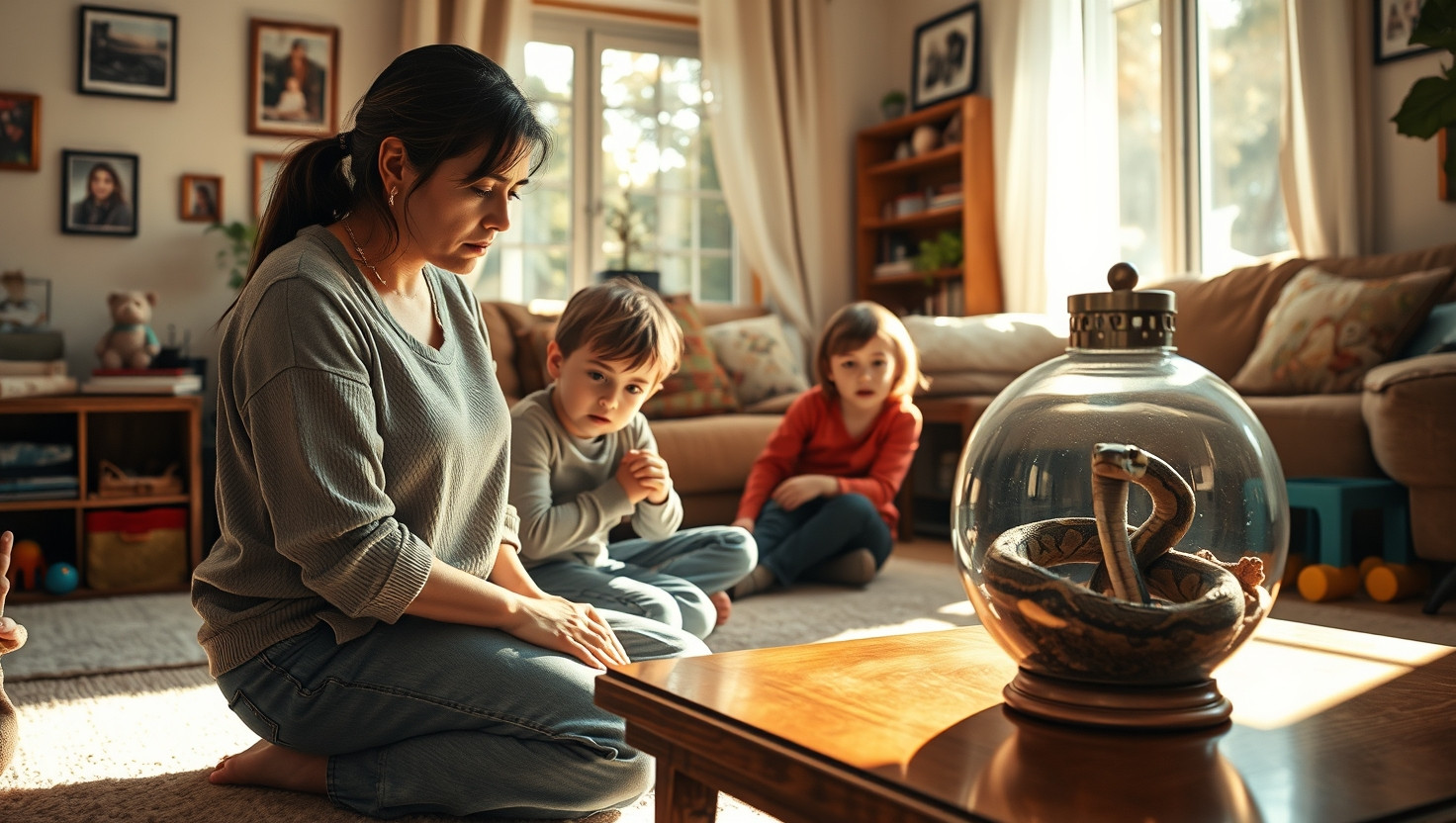 Should I ask my sister to rehome her pet snake after it terrifies my kids?