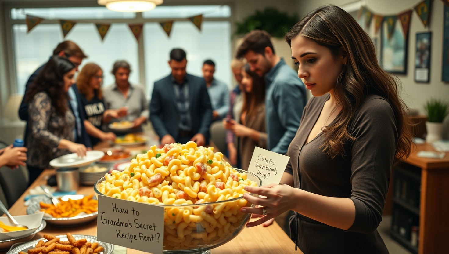 Should I Share My Secret Ingredient for Grandmas Famous Macaroni Salad at the Office Potluck?