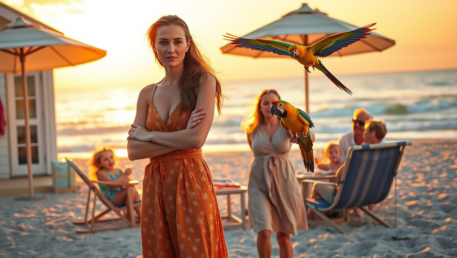 Family Beach Vacation Drama: AITA for Refusing Sisters Nosy Parrot?