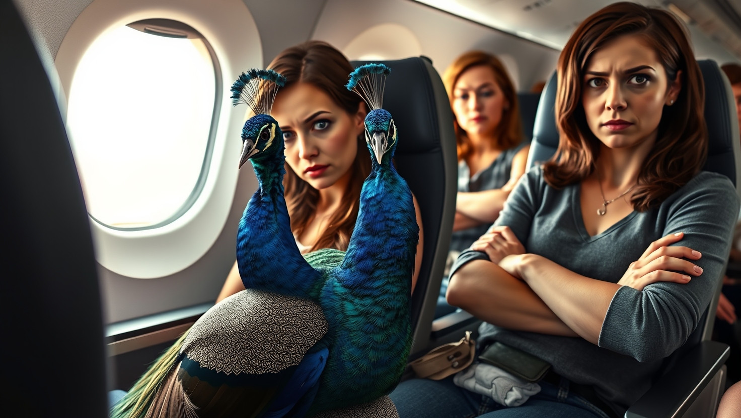 Should My Friends Therapy Peacock Wear a Diaper on Our Flight?