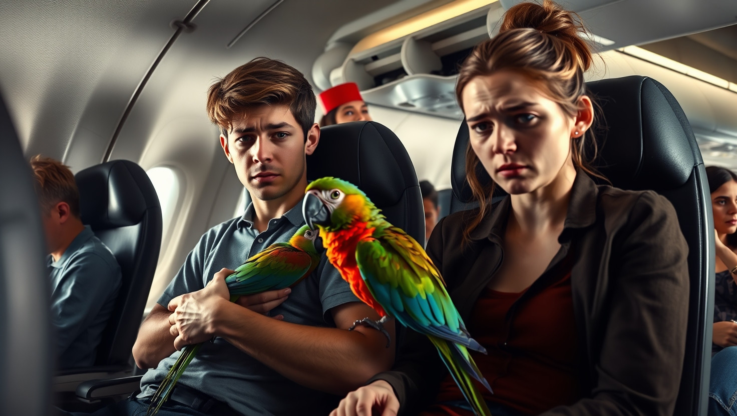 Emotional Support Parrot Sparks In-Flight Drama: AITA for Keeping Him in Same Cabin as Exs Severe Bird Allergy?