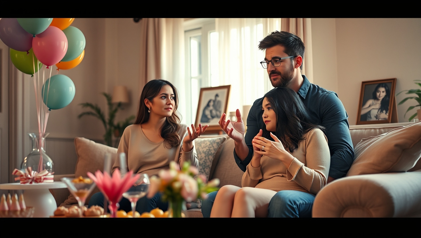 Debating skipping husbands extravagant pregnancy reveal bash - WIBTA?