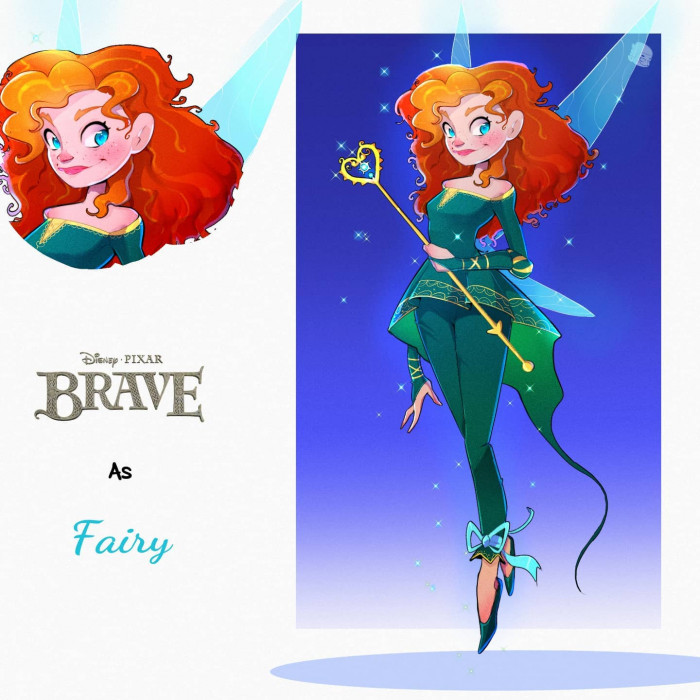 9. Princess Merida x a Fairy