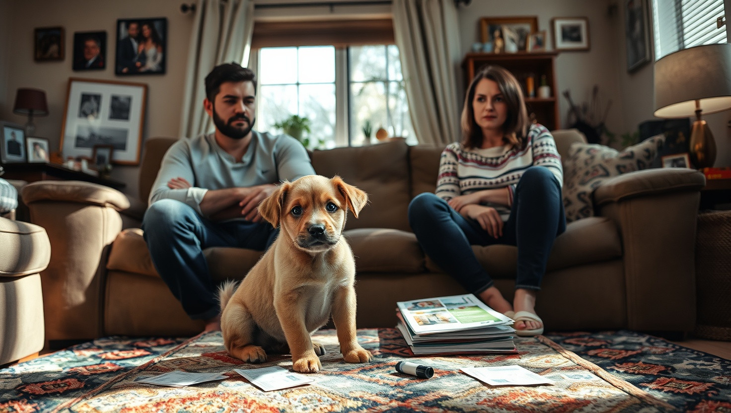 Should I Split Pet Care Costs for Partners New Puppy Amid Financial Struggles?