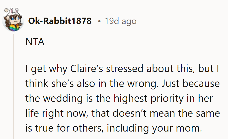 Wedding fever's contagious, but sorry Claire, not everyone's dancing to the same tune.