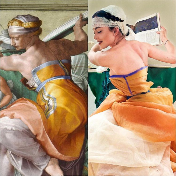1. She cosplays as the figures of some of history's most famous paintings