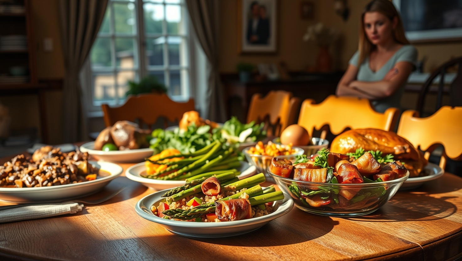 Family Feud: Traditional Meat Dishes vs. Sisters Vegan Diet at Family Dinner