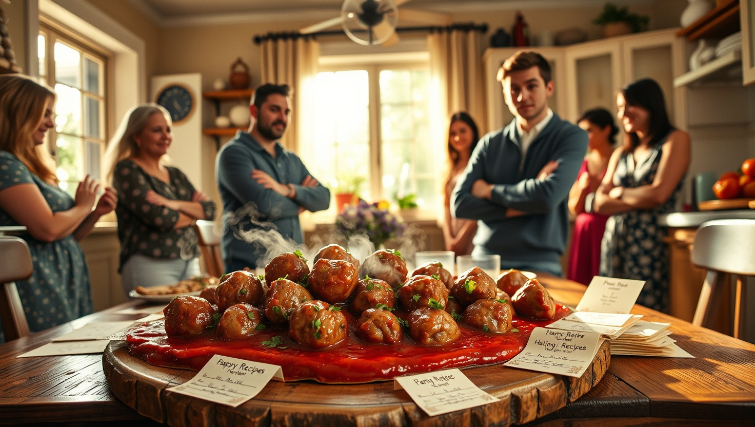 Familys Secret Meatball Recipe Sparks Controversy at Neighborhood Potluck