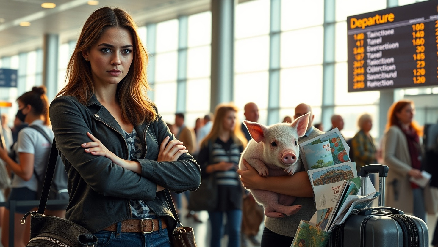 Friends Emotional Support Pig Causes In-Flight Drama: AITA for Saying No?