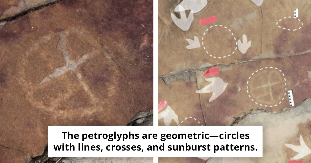 Ancient Hunters Carved Symbols Beside Dinosaur Prints Thousands of Years Before Science Named Them