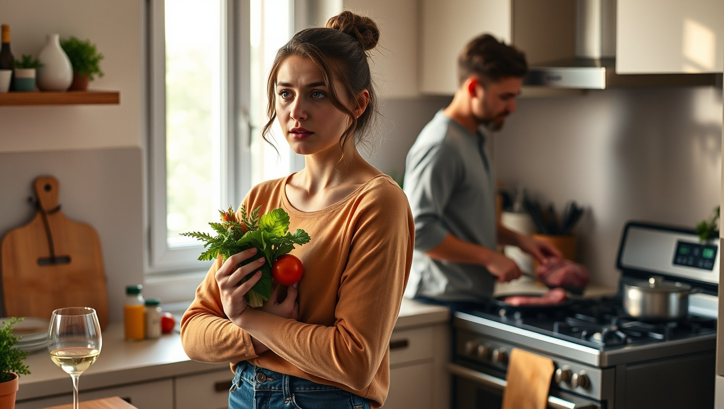 Conflict Arises: Partner Wants to Cook Meat in Our Plant-Based Kitchen