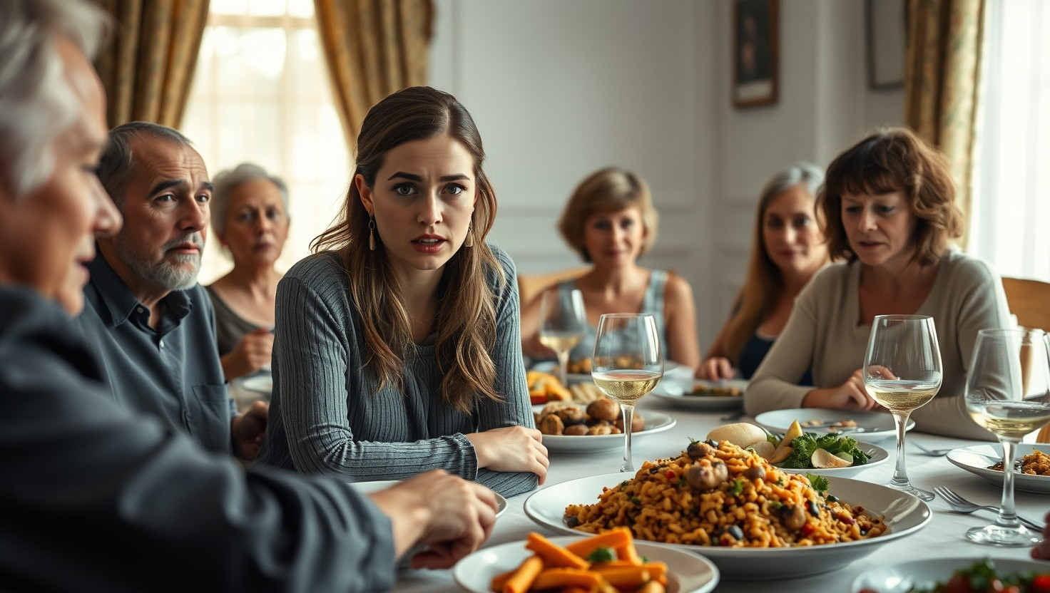 Confronting Aunt for Sneaking Meat into Vegan Dish: A Thanksgiving Betrayal.