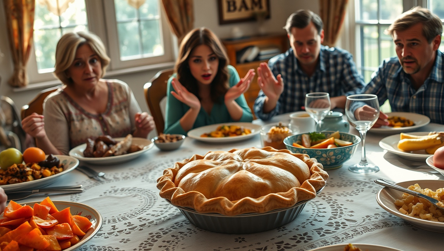 Exposing Sisters Store-Bought Pie Deception: Family Dinner Dilemma