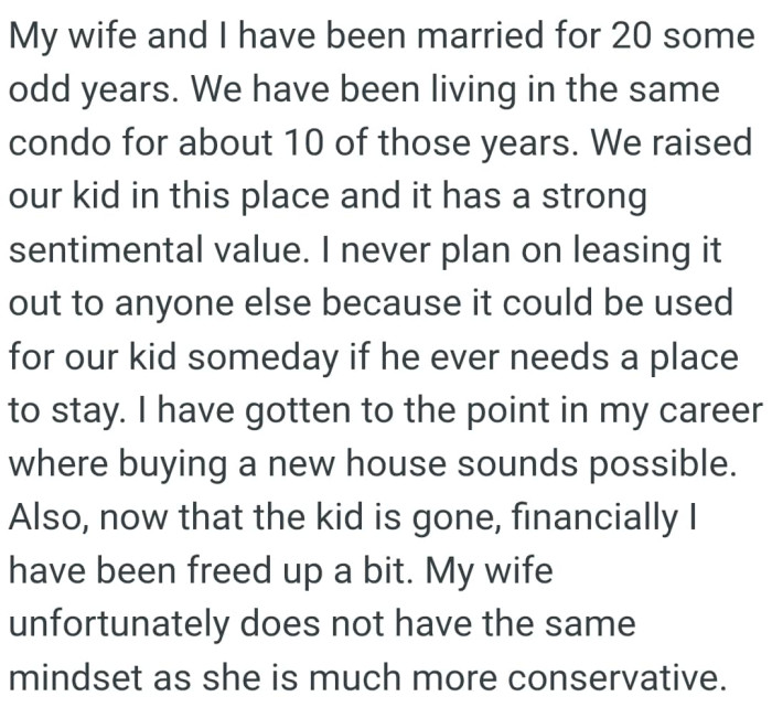 The OP kicks off his story saying...