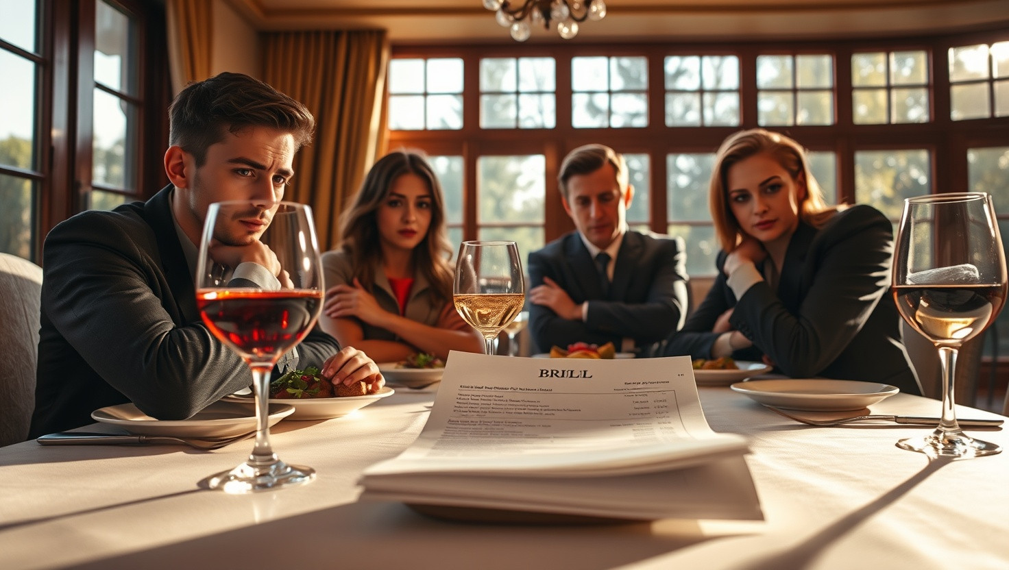 Friend Orders Extravagant Dishes: Splitting Lunch Bill Unevenly Fair or Unfair?