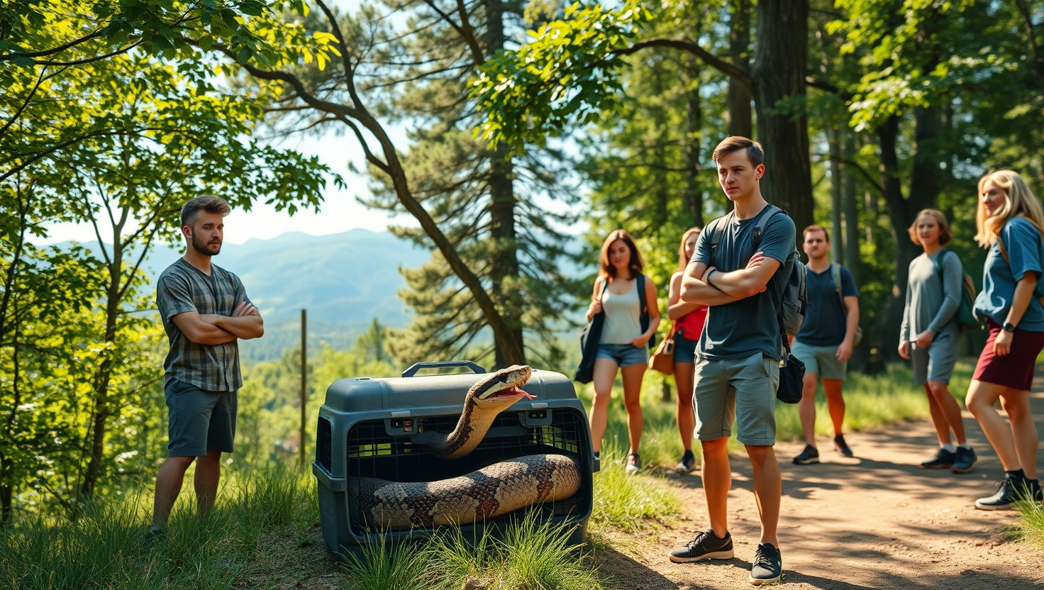 Should I Refuse My Friends Aggressive Pet Snake on Our Hiking Trip?