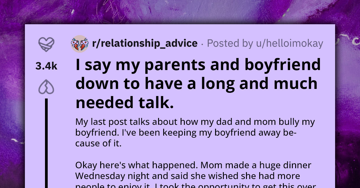 Girl's Parents Talk Down to Boyfriend "Jokingly" Every Time He Is Around, and He Finally Confronts Them at Dinner