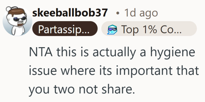 Sometimes the debate is less about feelings and more about basic hygiene rules.