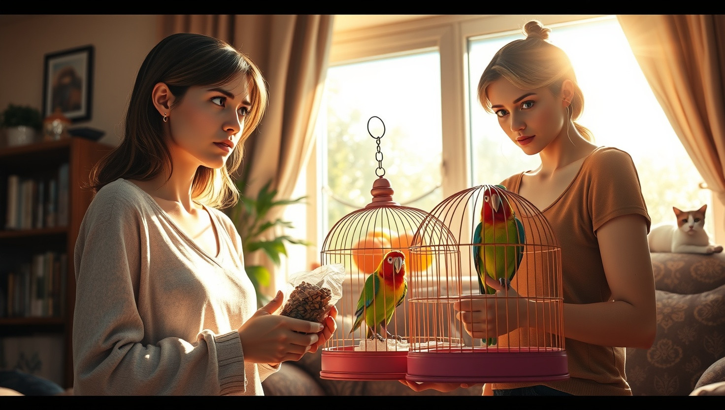 Neighbors Exclusive Cat Food Creates Dilemma for Parrot-Owner Best Friend