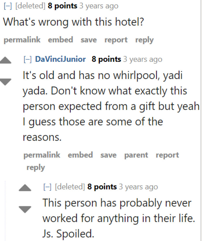 The hotel seems perfectly fine, but the person who posted this image? Not so much.