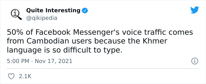 30. Facebook Messenger's voice traffic