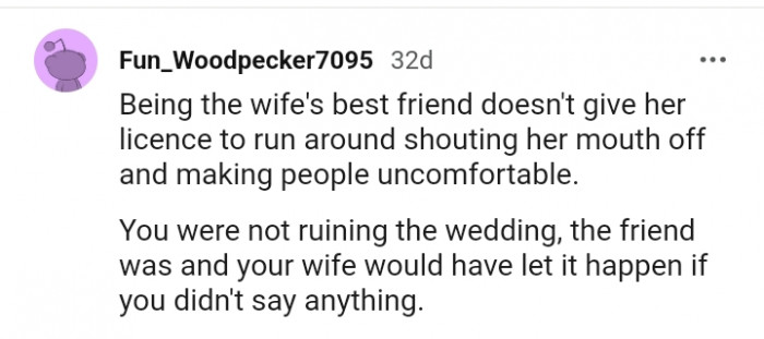 You were not ruining the wedding.